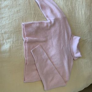pink knit turtle neck
